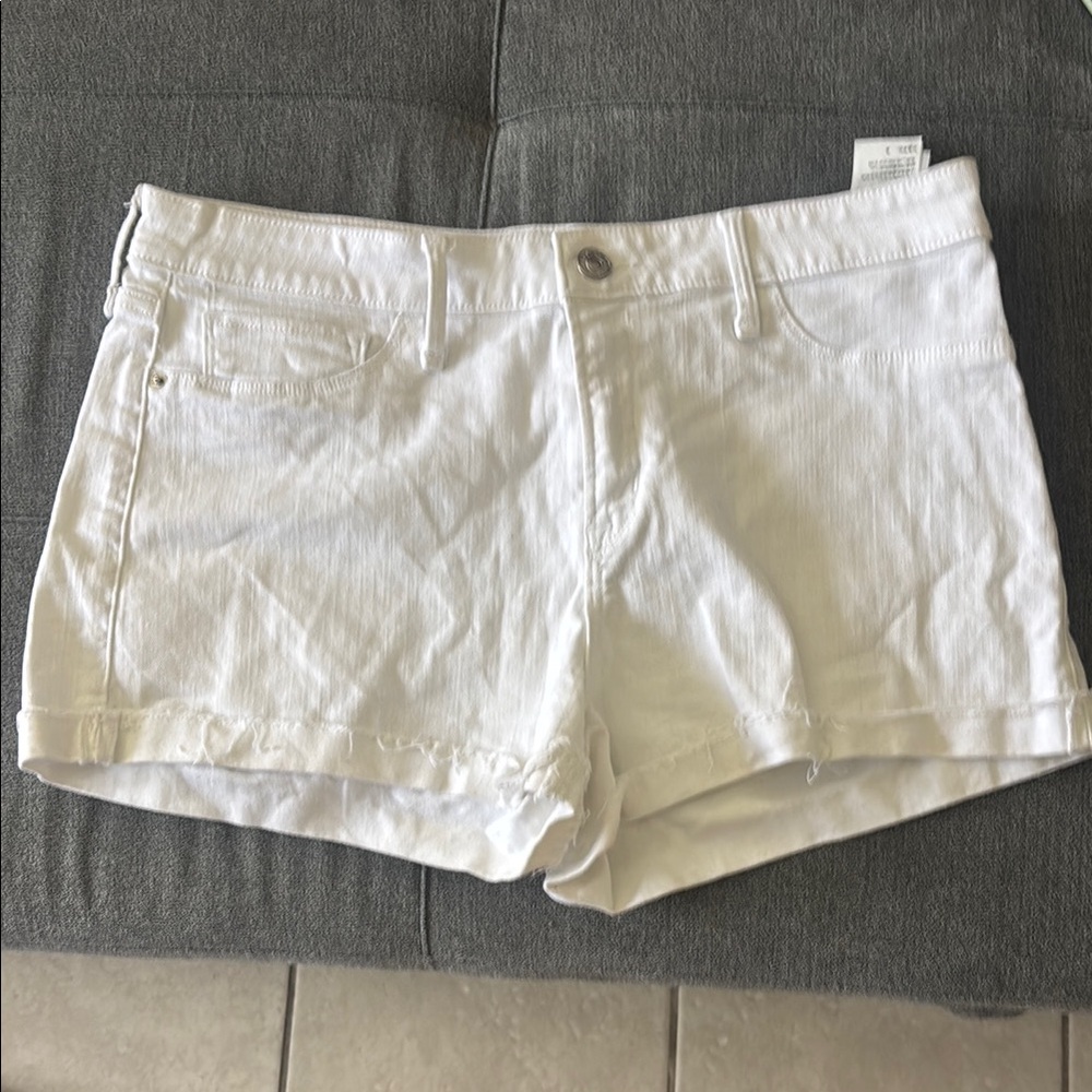 Women's White Denim Shorts